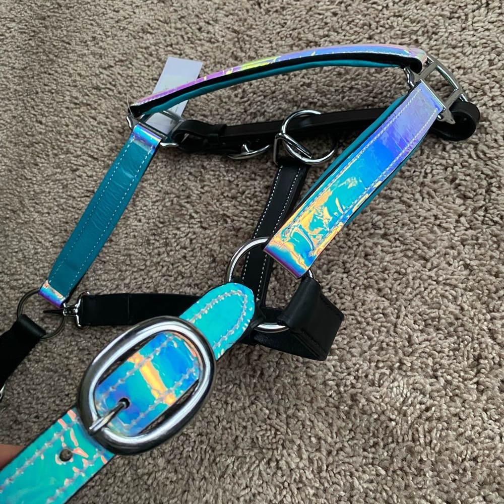 Starpoint Horsemanship Holographic leather horse halter - Picture 4 of 8